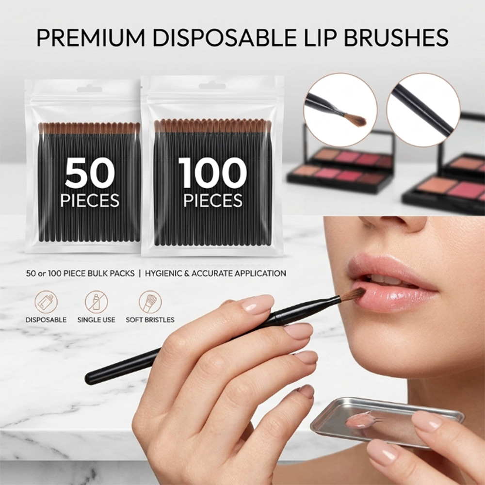 Lip Balm - 50/100 Buah Set Kuas Bibir Sekali