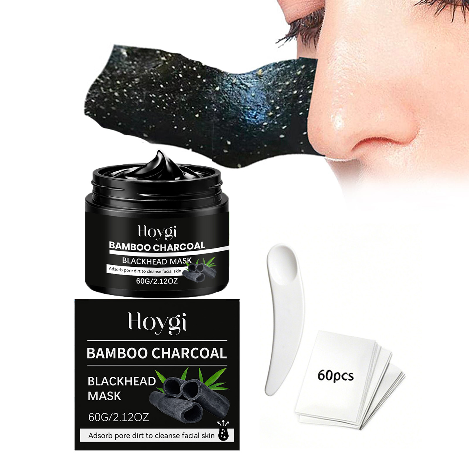 Face Mask Skincare - Masker Arang Bambu Pengangkat Komedo, Masker