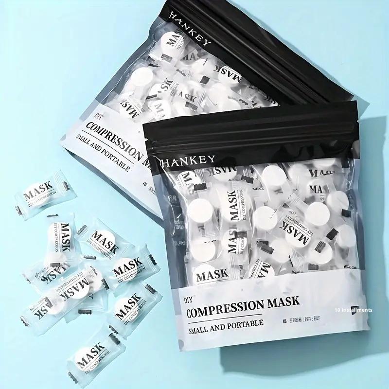 **100PCS Masker Wajah Terkompr - Face Mask Skincare ulasan dan harga