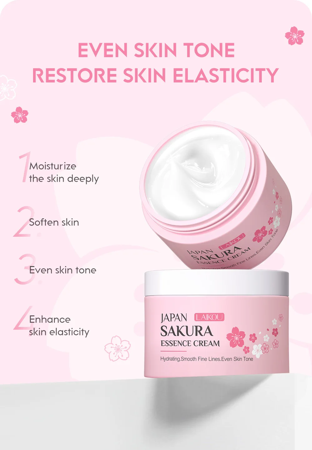 LAIKOU Krim Esens Sakura Jepan - Vitamin C Serum ulasan dan harga