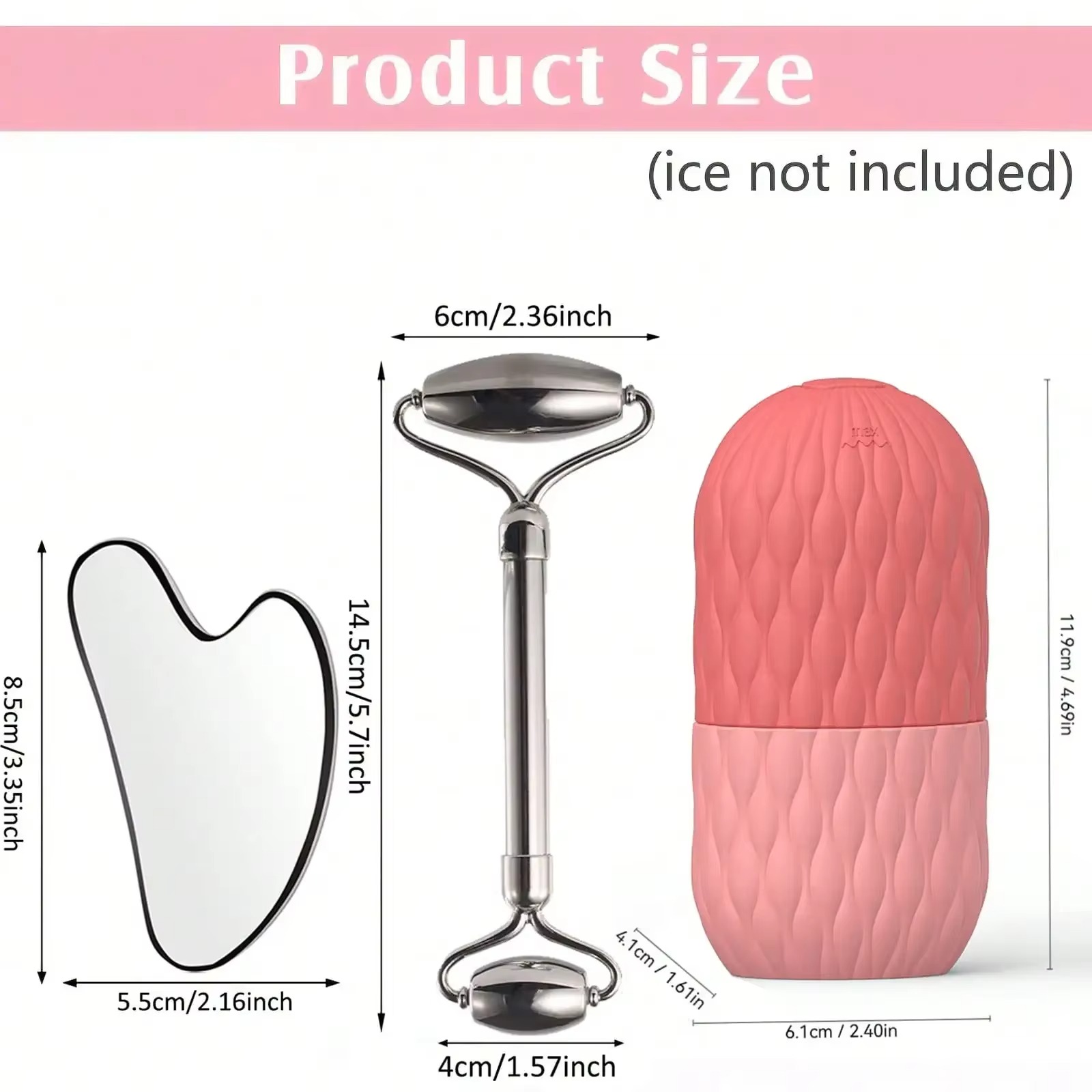 Set Rol Es & Gua Sha Baja Taha - Skincare Glowing ulasan dan harga